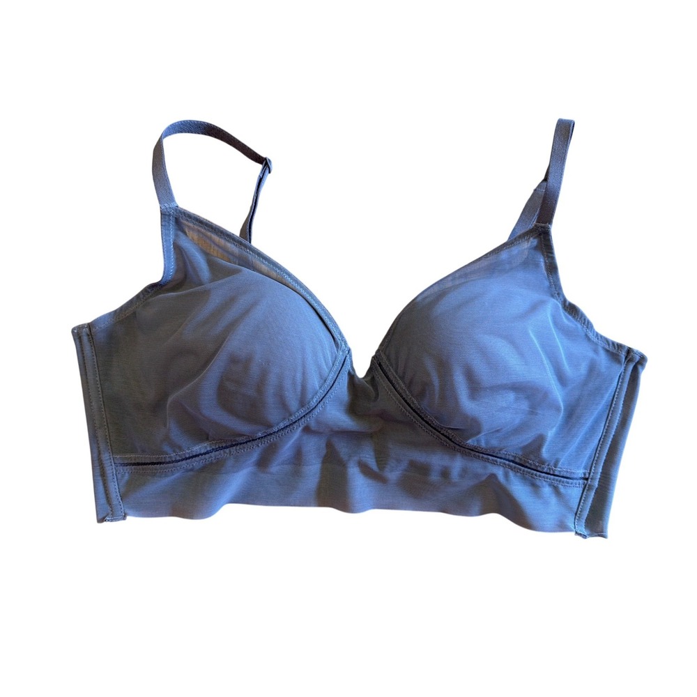 Neiwai Mesh Lined Wireless Bra Mauve Gray NW242WU1104 36B